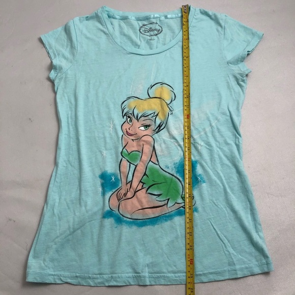 Disney Tinkerbell aqua soft burnout t-shirt L - Picture 5 of 7